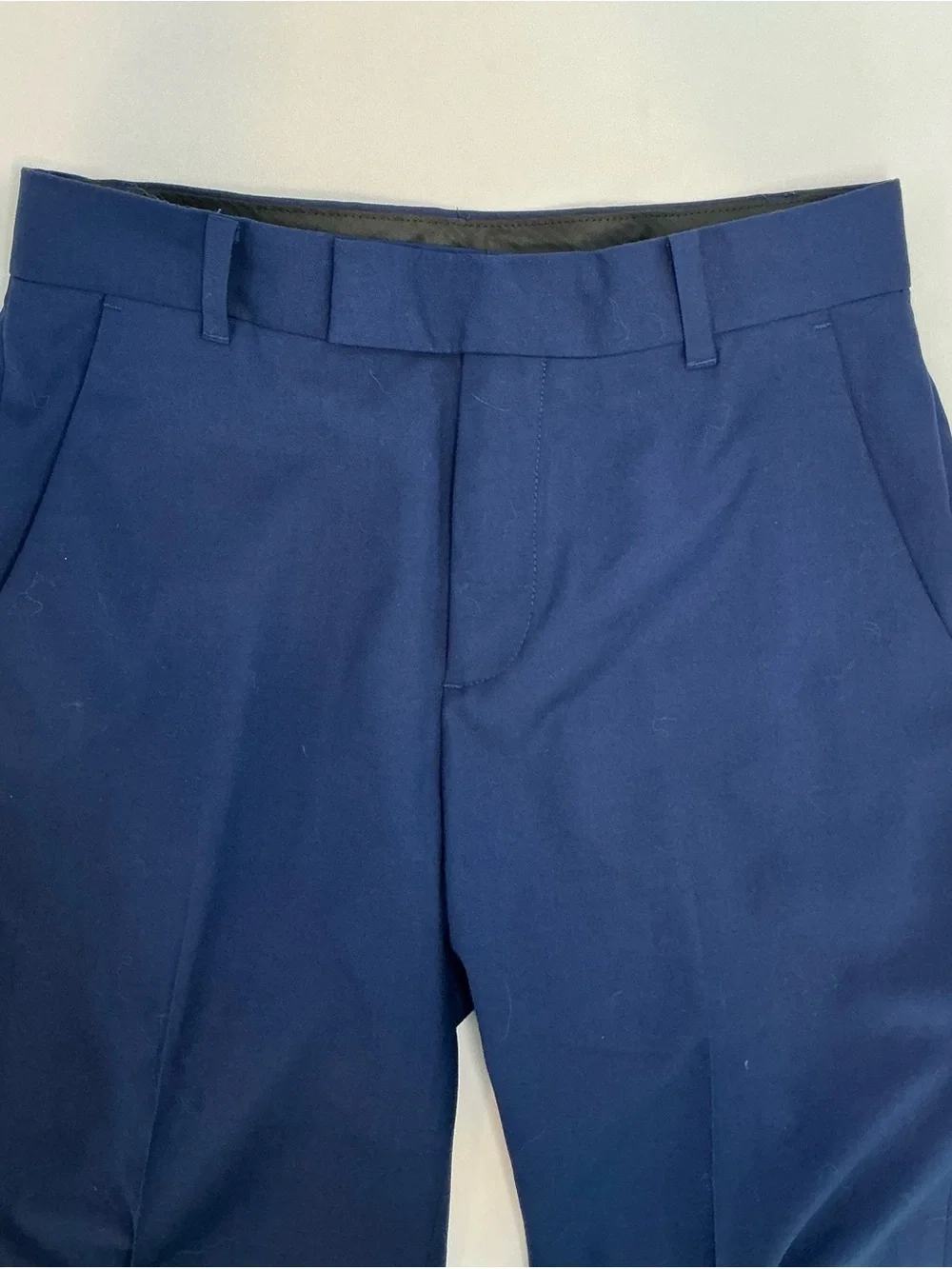 Calvin Klein Boys Navy Blue Two-Piece Suit with White Dress Shirt